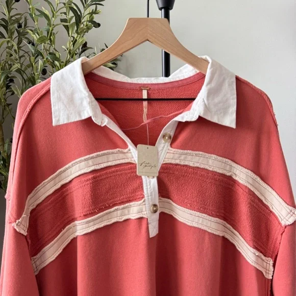 New Free People Blair Sweatshirt Oversized Long Slouchy Pullover - Picture 3 of 7